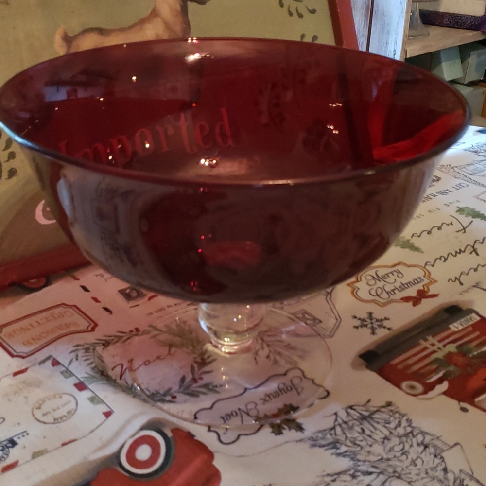 Partylite Ruby Red 3 wick holder